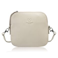Béžová malá dámska kožená crossbody kabelka Paolo Peruzzi AY-24-BG