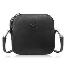 Čierna malá dámska kožená crossbody kabelka Paolo Peruzzi AY-24-BL