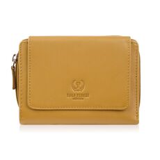 Žltá dámska kožená peňaženka na šírku s RFID Paolo Peruzzi SL-07-MNG