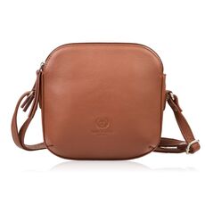 Koňaková dámska malá kožená crossbody kabelka Paolo Peruzzi AY-25-CG