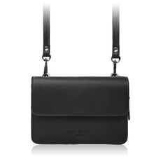 Čierna dámska kožená crossbody kabelka 2v1 Paolo Peruzzi AY-21-BL