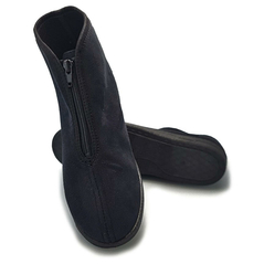 Papuče pre seniorov, neoteplené vysoké čierne