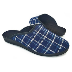 Pánske pohodlné  textilné papuče modré