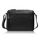Čierna dámska kožená crossbody kabelka do mesta Paolo Peruzzi so strieborným kovaním