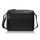 Čierna dámska kožená crossbody kabelka do mesta Paolo Peruzzi so zlatým kovaním