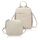 Béžová dámska darčeková sada Paolo Peruzzi kožený batoh a malá crossbody kabelka