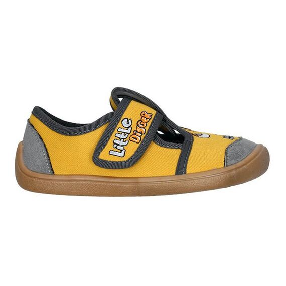 BAREFOOT Detské papuče žltohnedé