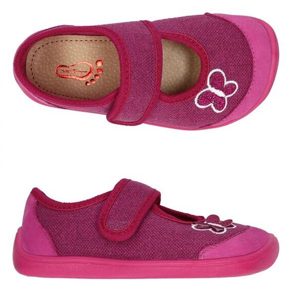 BAREFOOT Dievčenské papuče ružové