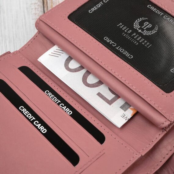 Vnútro dámskej peňaženky s organizérom na 16 kariet a RFID ochranou