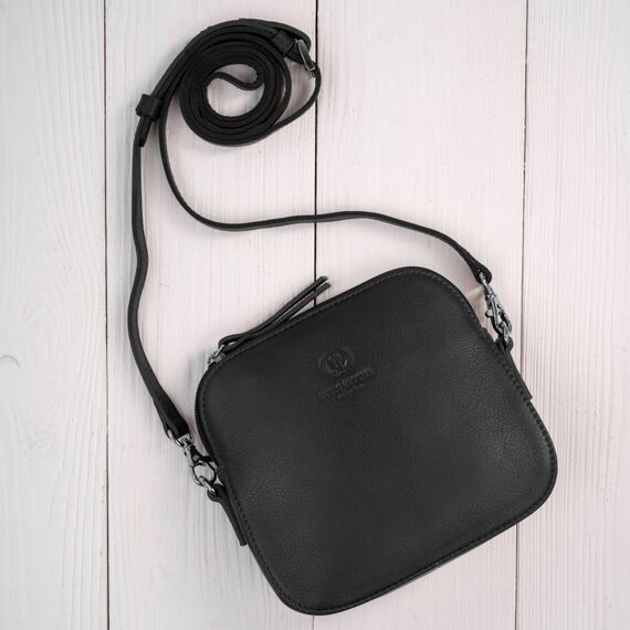 Čierna dámska darčeková sada Paolo Peruzzi kožený batoh a malá crossbody kabelka