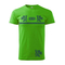 Pánske športové tričko zelené vzor Čičmany