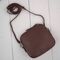 Hnedá malá dámska kožená crossbody kabelka Paolo Peruzzi AY-24-BR