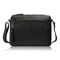 Čierna dámska kožená crossbody kabelka do mesta Paolo Peruzzi so zlatým kovaním