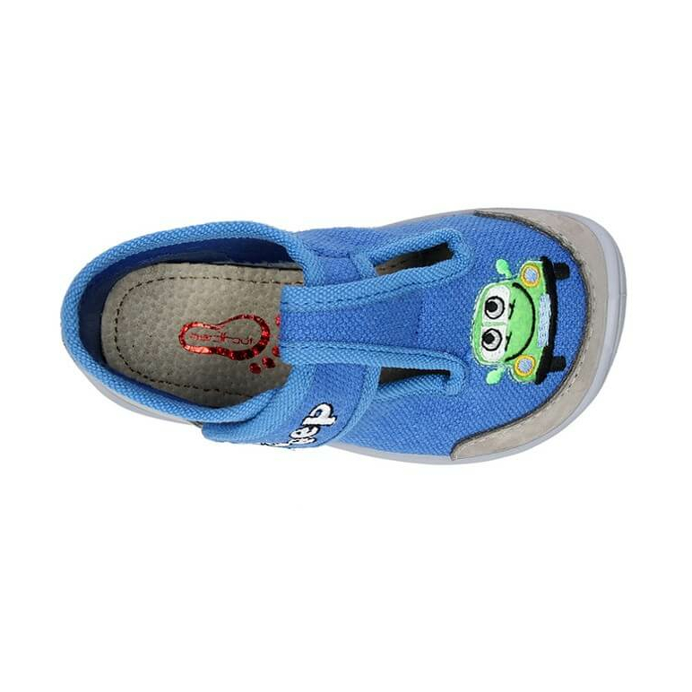 BAREFOOT Detské papuče prezuvky modré