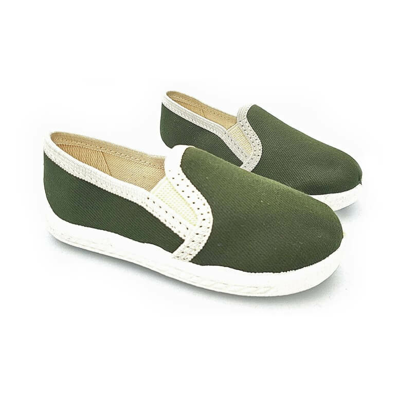 Detské papuče, školské prezuvky zelené