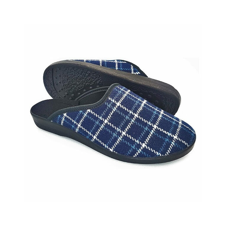 Pánske pohodlné textilné papuče modré